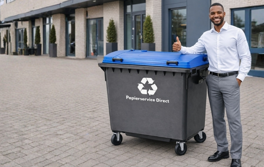 Bedrijven container papier afval ophalen